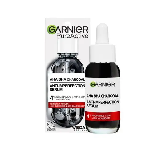 Garnier Aha+Bha Charcoal Anti-Imperfection Serum 30ml